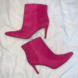 Sam Edelman Pink Sued Booties Sz8